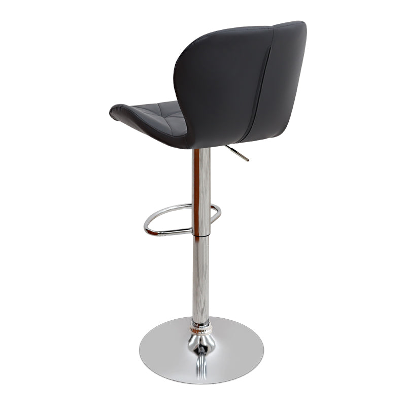 Σκαμπό μπαρ Dolores Megapap με ρυθμιζόμενο ύψος PU μαύρο - βάση χρωμίου 45,5x38x89/109εκ. - Hippiehome.gr