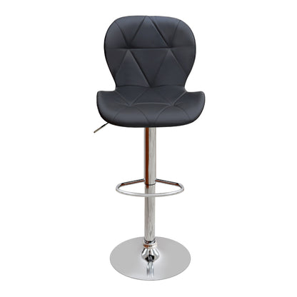 Σκαμπό μπαρ Dolores Megapap με ρυθμιζόμενο ύψος PU μαύρο - βάση χρωμίου 45,5x38x89/109εκ. - Hippiehome.gr