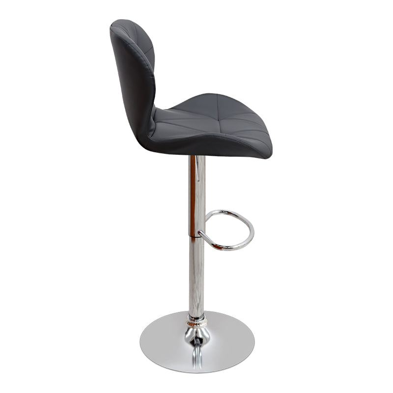 Σκαμπό μπαρ Dolores Megapap με ρυθμιζόμενο ύψος PU μαύρο - βάση χρωμίου 45,5x38x89/109εκ. - Hippiehome.gr