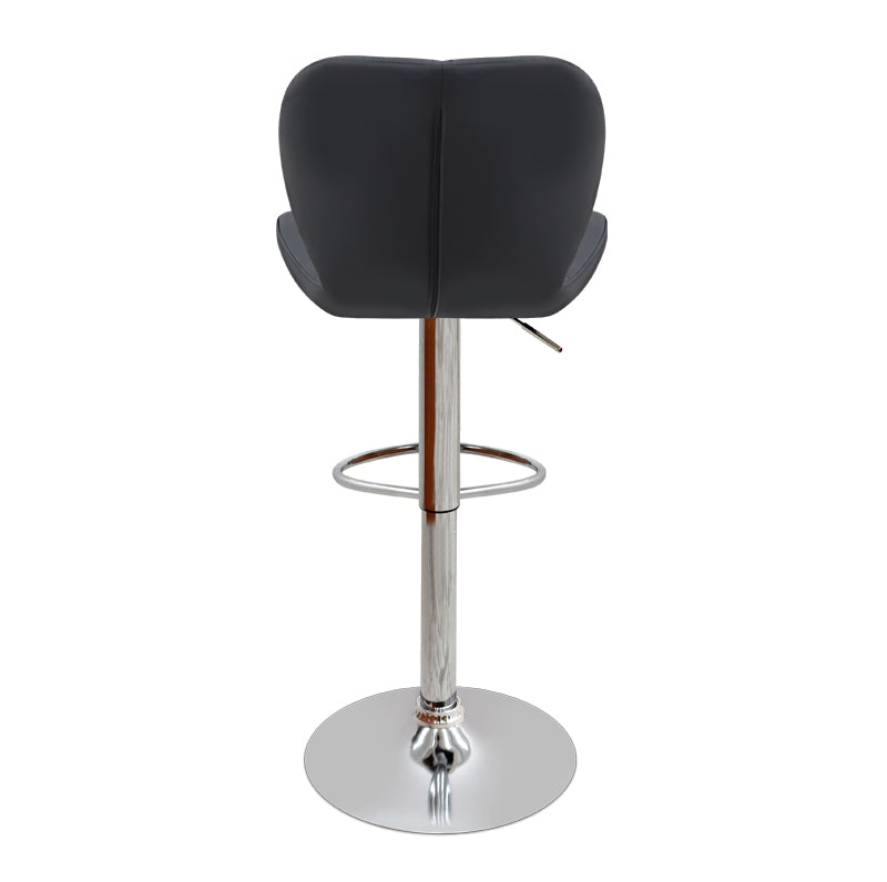 Σκαμπό μπαρ Dolores Megapap με ρυθμιζόμενο ύψος PU μαύρο - βάση χρωμίου 45,5x38x89/109εκ. - Hippiehome.gr