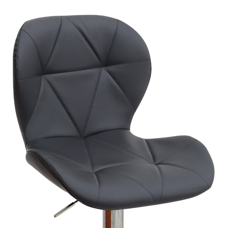 Σκαμπό μπαρ Dolores Megapap με ρυθμιζόμενο ύψος PU μαύρο - βάση χρωμίου 45,5x38x89/109εκ. - Hippiehome.gr