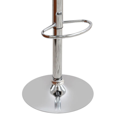 Σκαμπό μπαρ Dolores Megapap με ρυθμιζόμενο ύψος PU μαύρο - βάση χρωμίου 45,5x38x89/109εκ. - Hippiehome.gr