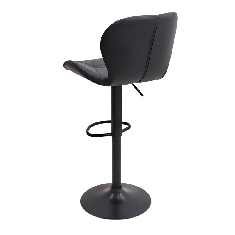 Σκαμπό μπαρ Dolores Megapap με ρυθμιζόμενο ύψος PU μαύρο - βάση μαύρο ματ 45,5x38x89/109εκ. - Hippiehome.gr