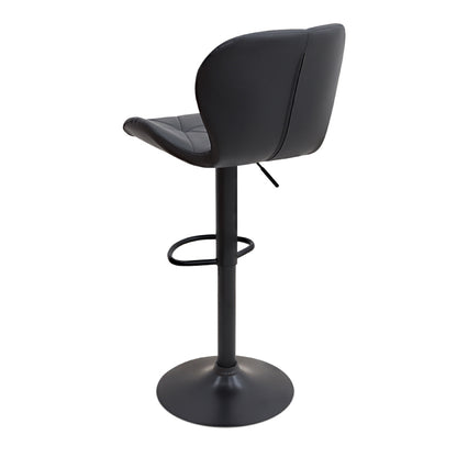 Σκαμπό μπαρ Dolores Megapap με ρυθμιζόμενο ύψος PU μαύρο - βάση μαύρο ματ 45,5x38x89/109εκ. - Hippiehome.gr