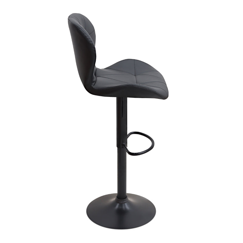 Σκαμπό μπαρ Dolores Megapap με ρυθμιζόμενο ύψος PU μαύρο - βάση μαύρο ματ 45,5x38x89/109εκ. - Hippiehome.gr