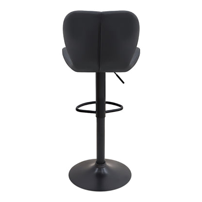 Σκαμπό μπαρ Dolores Megapap με ρυθμιζόμενο ύψος PU μαύρο - βάση μαύρο ματ 45,5x38x89/109εκ. - Hippiehome.gr