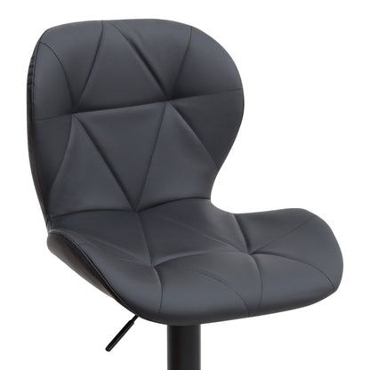 Σκαμπό μπαρ Dolores Megapap με ρυθμιζόμενο ύψος PU μαύρο - βάση μαύρο ματ 45,5x38x89/109εκ. - Hippiehome.gr