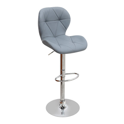 Σκαμπό μπαρ Dolores Megapap με ρυθμιζόμενο ύψος PU γκρι - βάση χρωμίου 45,5x38x89/109εκ. - Hippiehome.gr