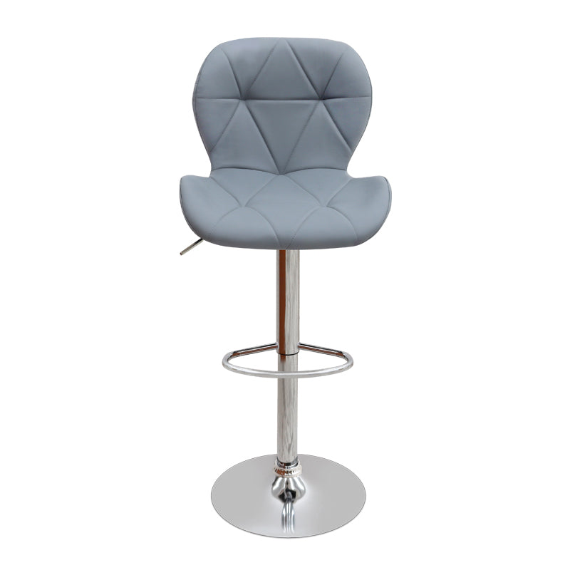 Σκαμπό μπαρ Dolores Megapap με ρυθμιζόμενο ύψος PU γκρι - βάση χρωμίου 45,5x38x89/109εκ. - Hippiehome.gr