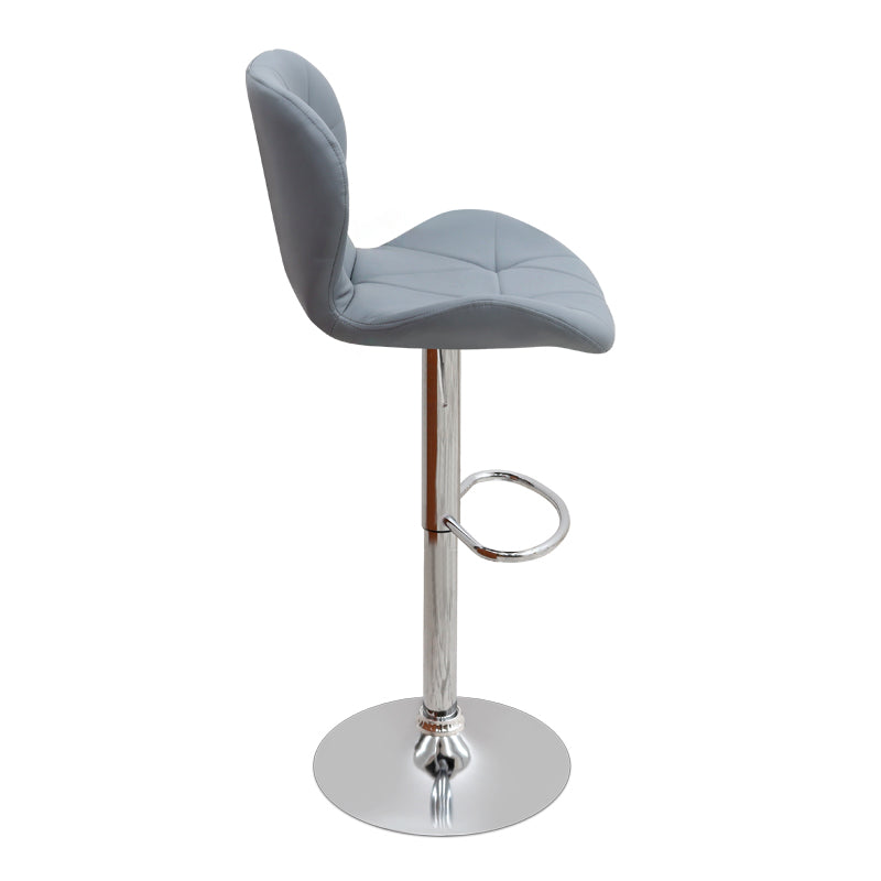 Σκαμπό μπαρ Dolores Megapap με ρυθμιζόμενο ύψος PU γκρι - βάση χρωμίου 45,5x38x89/109εκ. - Hippiehome.gr