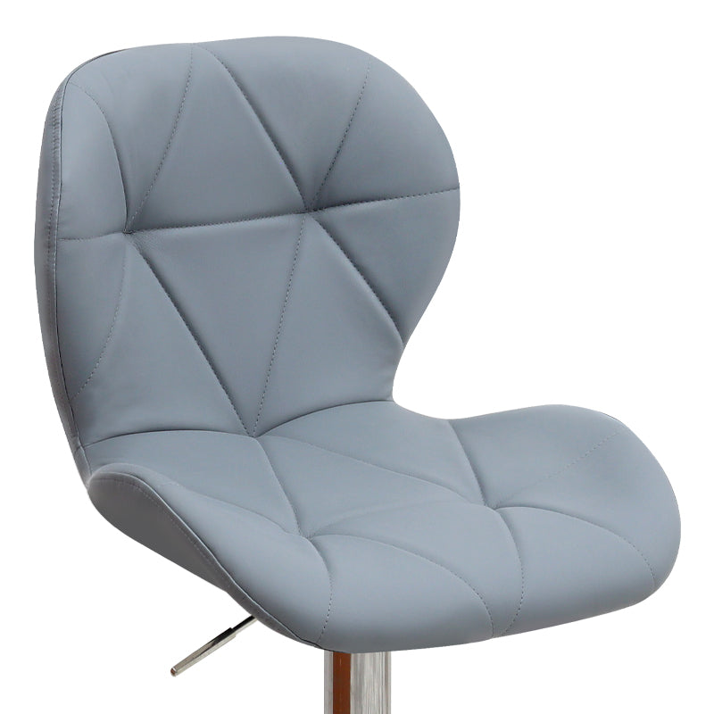 Σκαμπό μπαρ Dolores Megapap με ρυθμιζόμενο ύψος PU γκρι - βάση χρωμίου 45,5x38x89/109εκ. - Hippiehome.gr