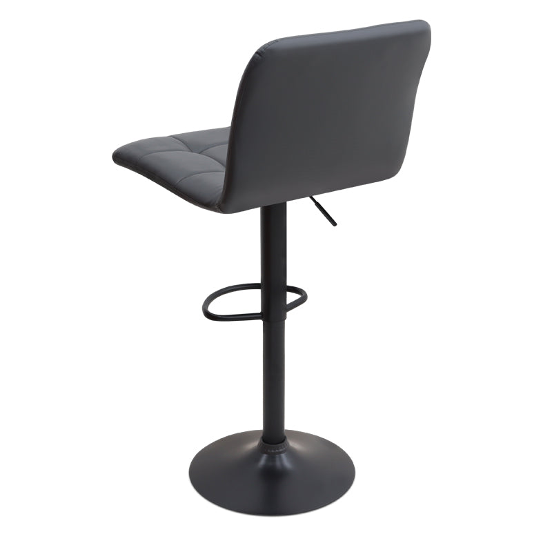 Σκαμπό μπαρ Carmelo Megapap με ρυθμιζόμενο ύψος PU μαύρο - βάση μαύρο ματ 45x42x90/113εκ. - Hippiehome.gr