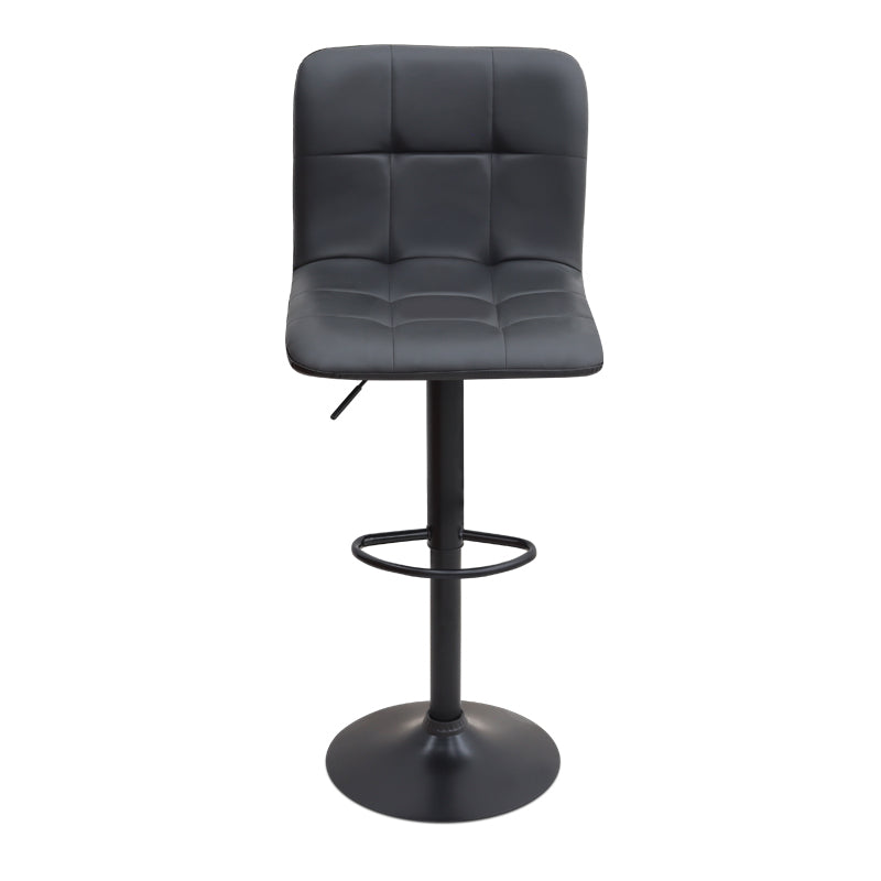 Σκαμπό μπαρ Carmelo Megapap με ρυθμιζόμενο ύψος PU μαύρο - βάση μαύρο ματ 45x42x90/113εκ. - Hippiehome.gr