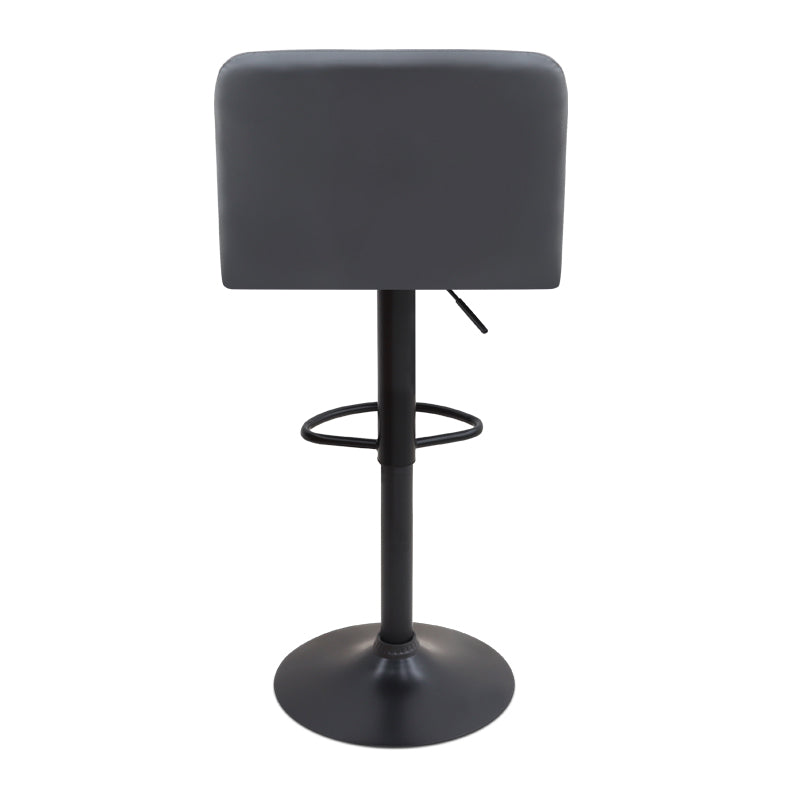 Σκαμπό μπαρ Carmelo Megapap με ρυθμιζόμενο ύψος PU μαύρο - βάση μαύρο ματ 45x42x90/113εκ. - Hippiehome.gr