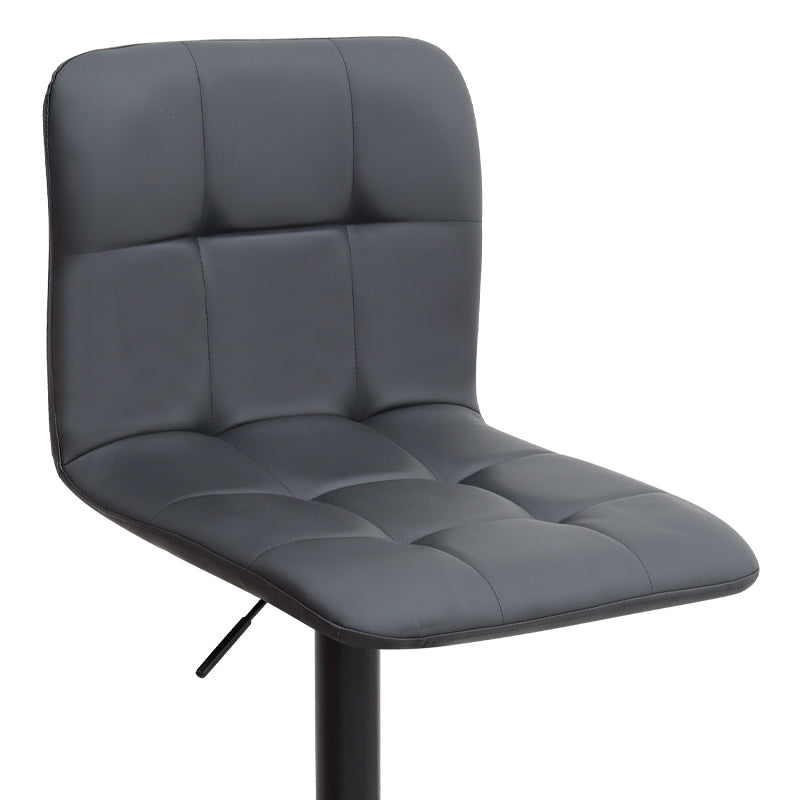 Σκαμπό μπαρ Carmelo Megapap με ρυθμιζόμενο ύψος PU μαύρο - βάση μαύρο ματ 45x42x90/113εκ. - Hippiehome.gr