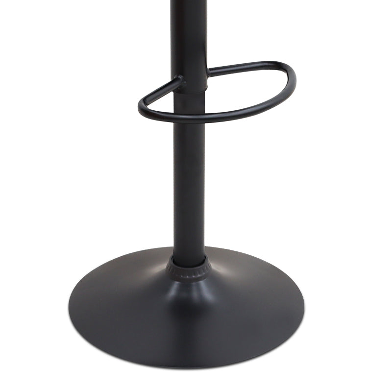 Σκαμπό μπαρ Carmelo Megapap με ρυθμιζόμενο ύψος PU μαύρο - βάση μαύρο ματ 45x42x90/113εκ. - Hippiehome.gr