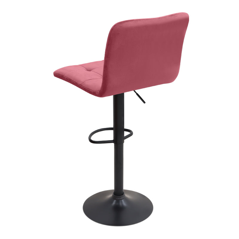 Σκαμπό μπαρ Carmelo Megapap με ρυθμιζόμενο ύψος βελούδο σάπιο μήλο - βάση μαύρο ματ 45x42x90/113εκ. - Hippiehome.gr