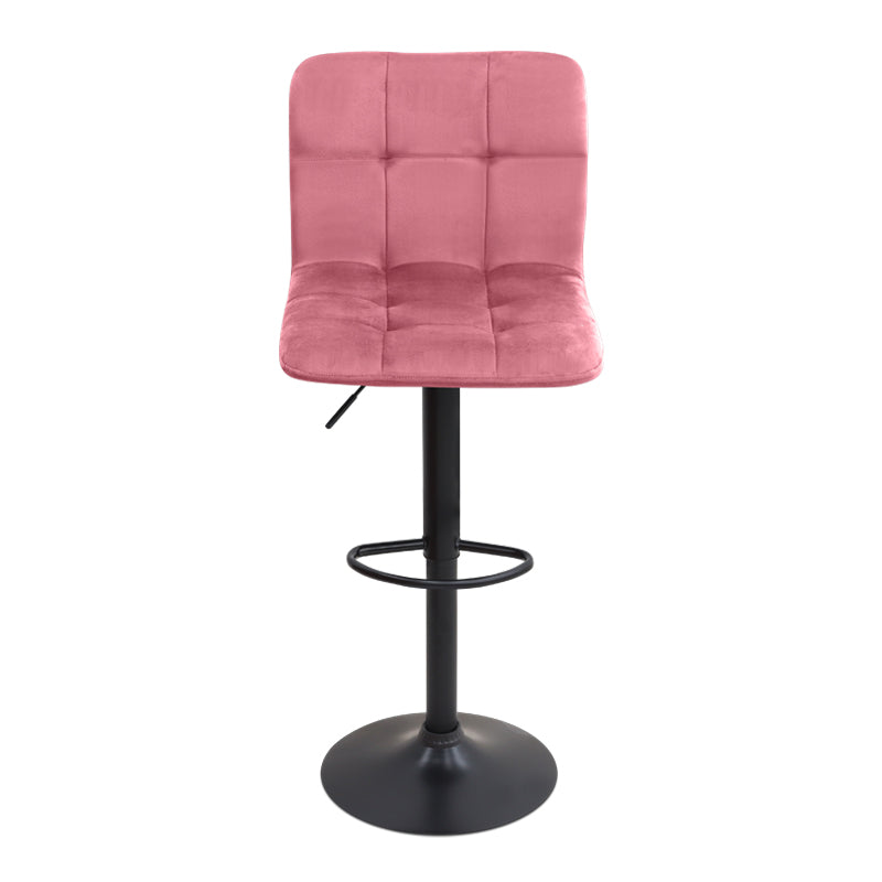 Σκαμπό μπαρ Carmelo Megapap με ρυθμιζόμενο ύψος βελούδο σάπιο μήλο - βάση μαύρο ματ 45x42x90/113εκ. - Hippiehome.gr