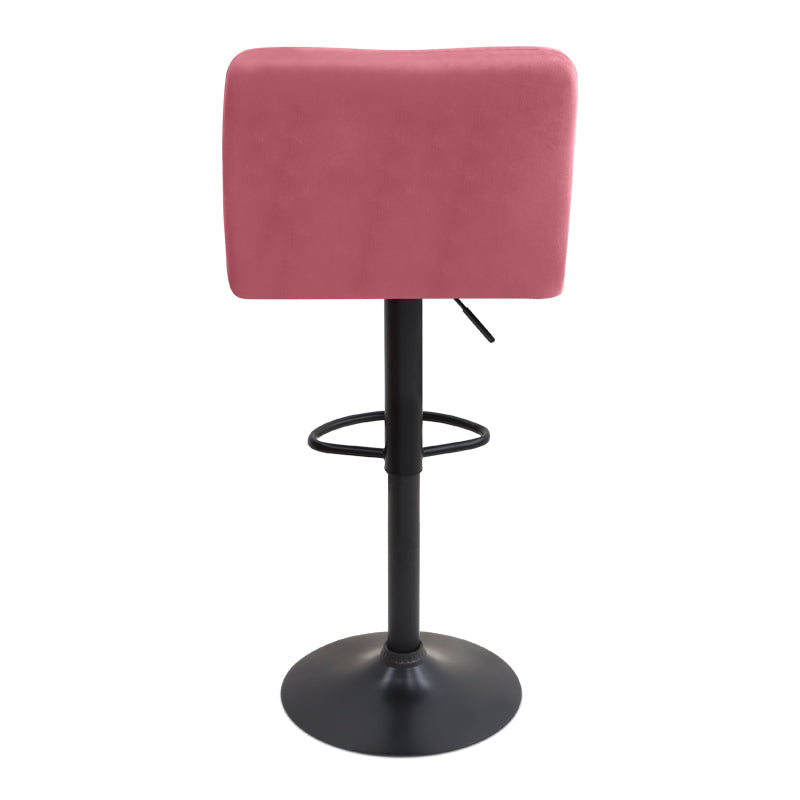 Σκαμπό μπαρ Carmelo Megapap με ρυθμιζόμενο ύψος βελούδο σάπιο μήλο - βάση μαύρο ματ 45x42x90/113εκ. - Hippiehome.gr