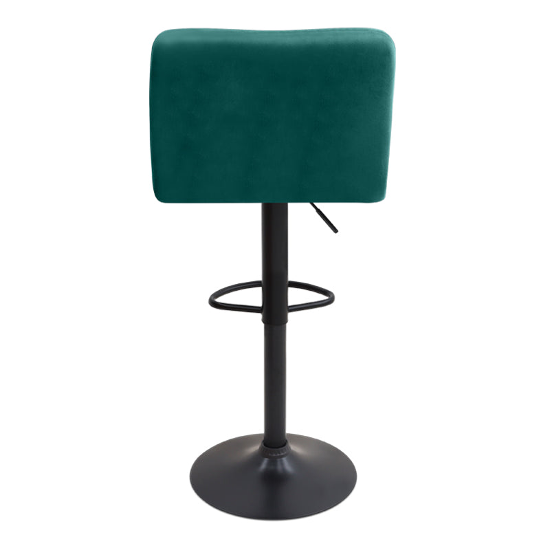 Σκαμπό μπαρ Carmelo Megapap με ρυθμιζόμενο ύψος βελούδο κυπαρισσί - βάση μαύρο ματ 45x42x90/113εκ. - Hippiehome.gr