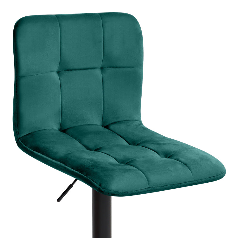 Σκαμπό μπαρ Carmelo Megapap με ρυθμιζόμενο ύψος βελούδο κυπαρισσί - βάση μαύρο ματ 45x42x90/113εκ. - Hippiehome.gr