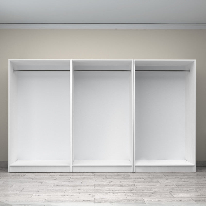 Ντουλάπα ρούχων Victoria Megapap εξάφυλλη χρώμα λευκό 300x60x181εκ. - Hippiehome.gr