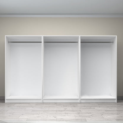 Ντουλάπα ρούχων Victoria Megapap εξάφυλλη χρώμα λευκό 300x60x181εκ. - Hippiehome.gr