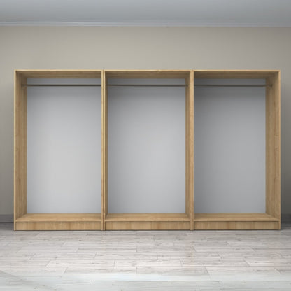 Ντουλάπα ρούχων Victoria Megapap εξάφυλλη χρώμα φυσικό οξιάς 300x60x181εκ. - Hippiehome.gr