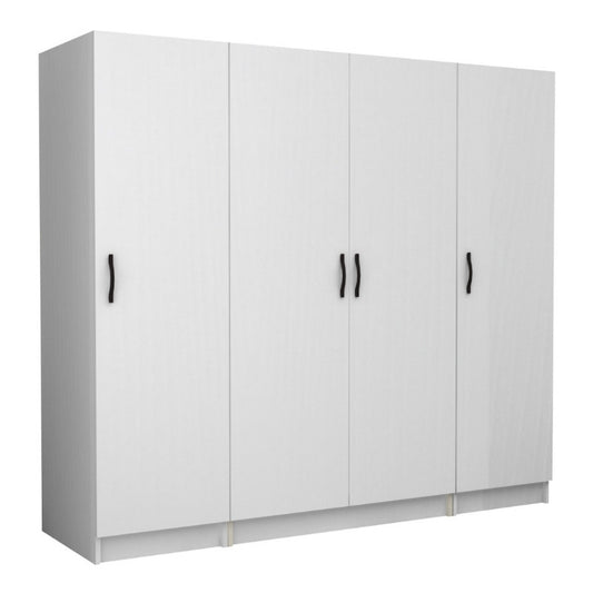 Ντουλάπα ρούχων Victoria Megapap τετράφυλλη χρώμα λευκό 200x60x181εκ. - Hippiehome.gr