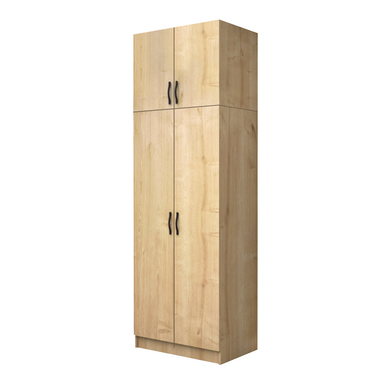 Ντουλάπα ρούχων Vivian Megapap δίφυλλη με πατάρι χρώμα φυσικό οξιάς 80x51,8x240εκ. - Hippiehome.gr