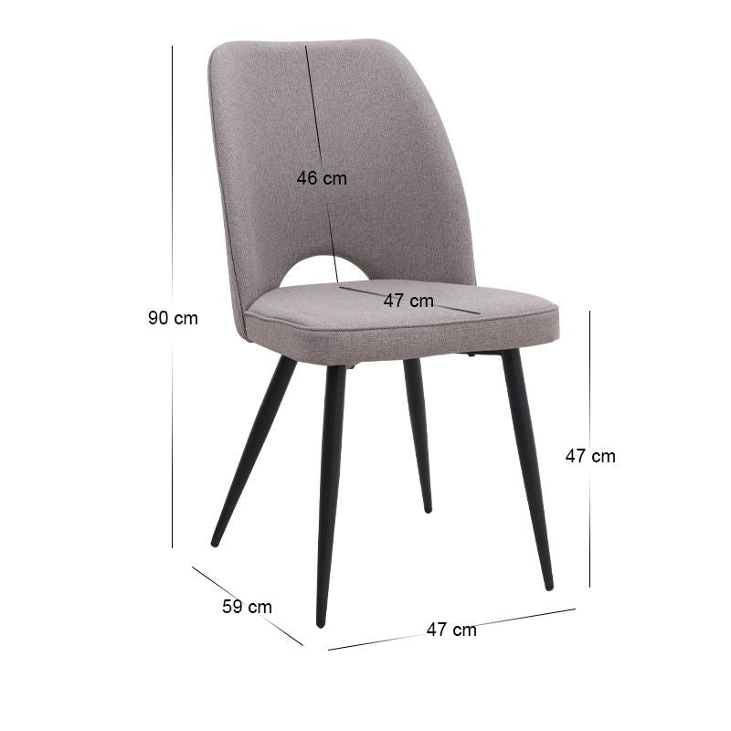 Σετ τραπεζαρία 5τμχ Roger - Christy Megapap Mdf - ύφασμα χρώμα ακακίας - ανοιχτό μπεζ 120x70x75εκ. - Hippiehome.gr