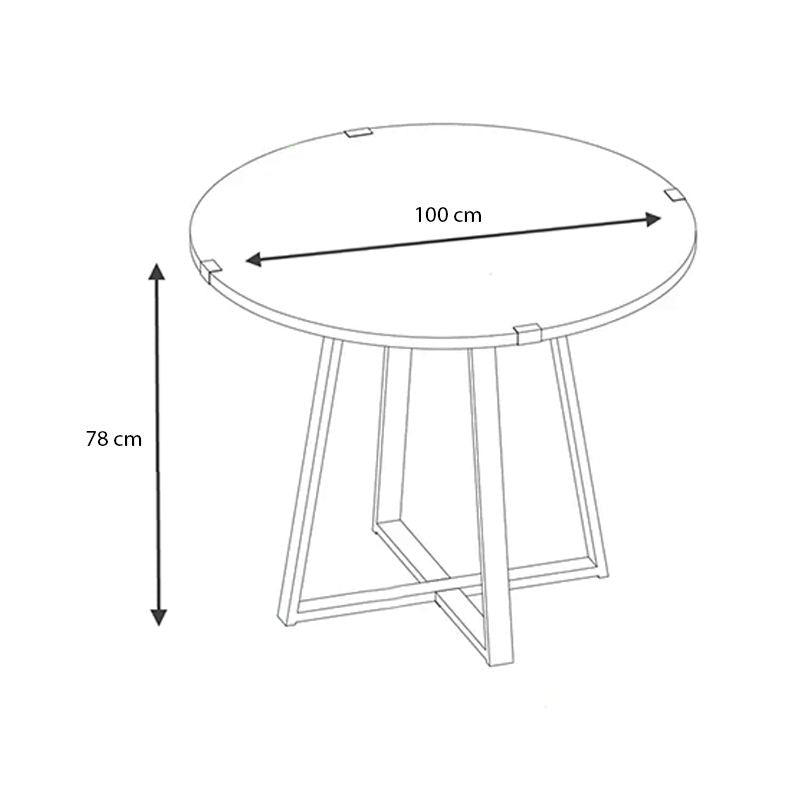 Σετ τραπεζαρία 5τμχ Rubes - Christy Megapap χρώμα φυσικό οξιάς - λαδί Ø100x78εκ. - Hippiehome.gr
