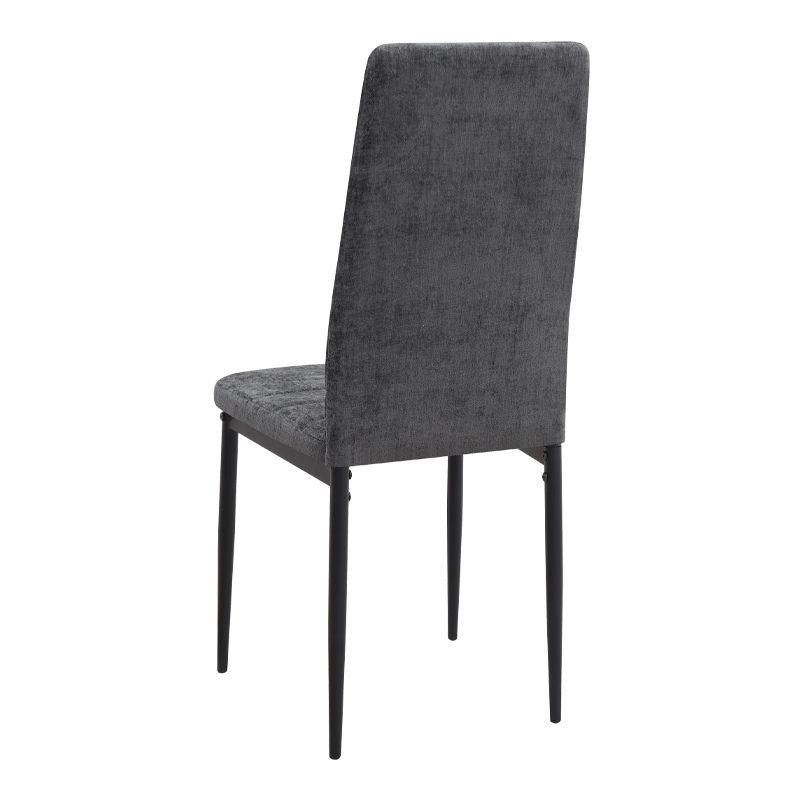 Σετ τραπεζαρία 5τμχ Darlen - Rosa Megapap χρώμα λευκό εφέ μαρμάρου - γκρι 125x72x74εκ. - Hippiehome.gr