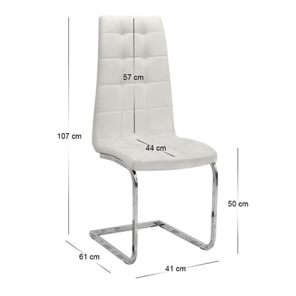 Σετ τραπεζαρία 5τμχ Darlen - Vela Megapap χρώμα λευκό εφέ μαρμάρου - λευκό 125x72x74εκ. - Hippiehome.gr