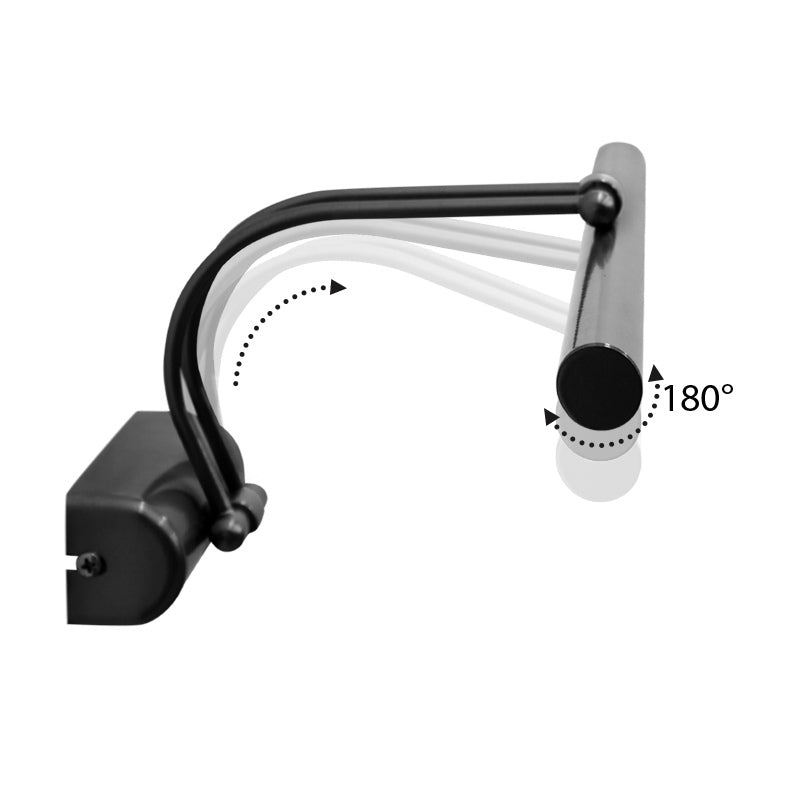 Απλίκα καθρέπτη μπάνιου LED Strop Megapap μεταλλική χρώμα μαύρο 35εκ. - Hippiehome.gr