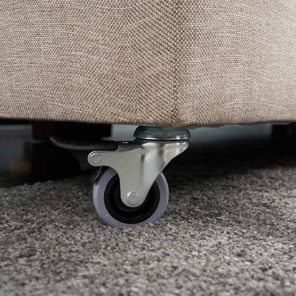 Γωνιακός καναπές - κρεβάτι Manama Megapap δεξιά γωνία υφασμάτινος χρώμα κρεμ 280x206x85εκ. - Hippiehome.gr