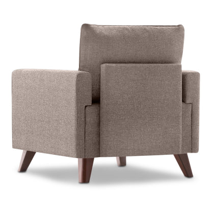 Armchair Bella Megapap fabric cream color 82x81x85cm.