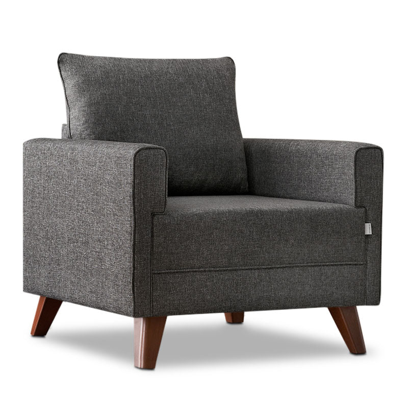 Πολυθρόνα Bella Megapap υφασμάτινη χρώμα ανθρακί 82x81x85εκ. - Hippiehome.gr