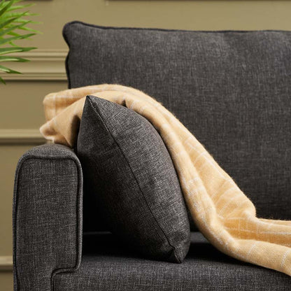 Καναπές Bella Megapap τριθέσιος υφασμάτινος χρώμα ανθρακί 208x81x85εκ. - Hippiehome.gr