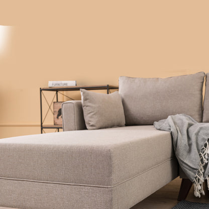 Γωνιακός καναπές Bella Megapap αριστερή γωνία υφασμάτινος χρώμα κρεμ 275x165x85εκ. - Hippiehome.gr