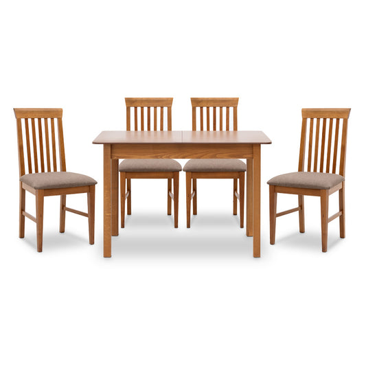 Σετ τραπεζαρίας Bergen-Francis Megapap 5 τμχ μασίφ ξύλο-MDF με επεκτεινόμενο τραπέζι 120/150x68x77εκ. - Hippiehome.gr