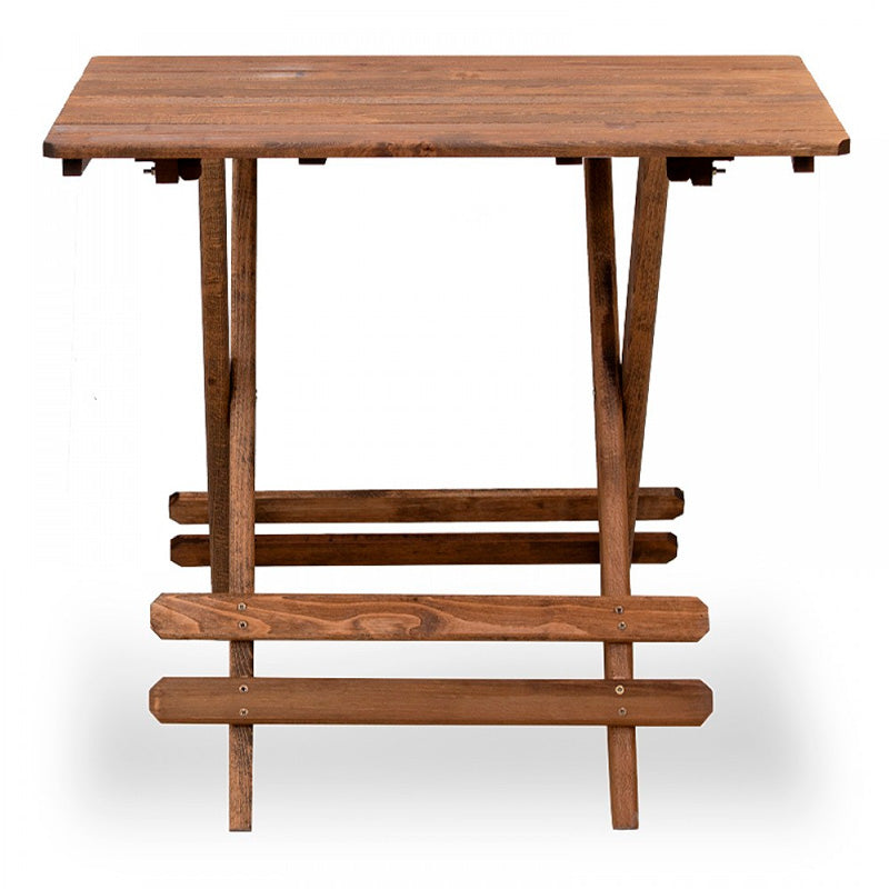 Σετ τραπεζαρία κήπου Queen Megapap ξύλινη τραπέζι 80x60εκ. - πολυθρόνα σκηνοθέτη καρυδί - εκρού πανί S_GP045-0004,1+GP045-0001,1x4 - Hippiehome.gr