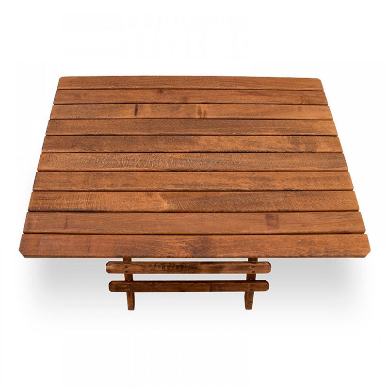 Σετ τραπεζαρία κήπου Queen Megapap ξύλινη τραπέζι 80x60εκ. - πολυθρόνα σκηνοθέτη καρυδί - εκρού πανί S_GP045-0004,1+GP045-0001,1x4 - Hippiehome.gr