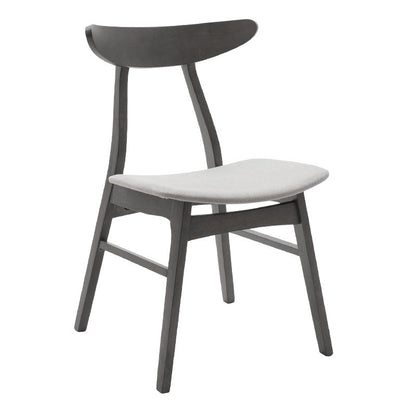 Tραπεζαρία Benson - Orlean pakoworld σετ 5τμχ rustic grey - ύφασμα γκρι 80x80x75εκ - Hippiehome.gr