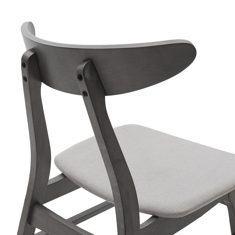Tραπεζαρία Benson - Orlean pakoworld σετ 5τμχ rustic grey - ύφασμα γκρι 80x80x75εκ - Hippiehome.gr