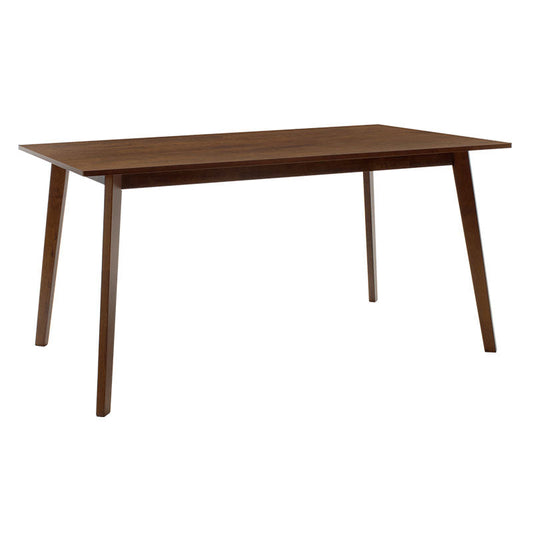 Tραπεζαρία Benson - Orlean pakoworld σετ 7τμχ καρυδί - ύφασμα μπεζ 150x90x75εκ - Hippiehome.gr