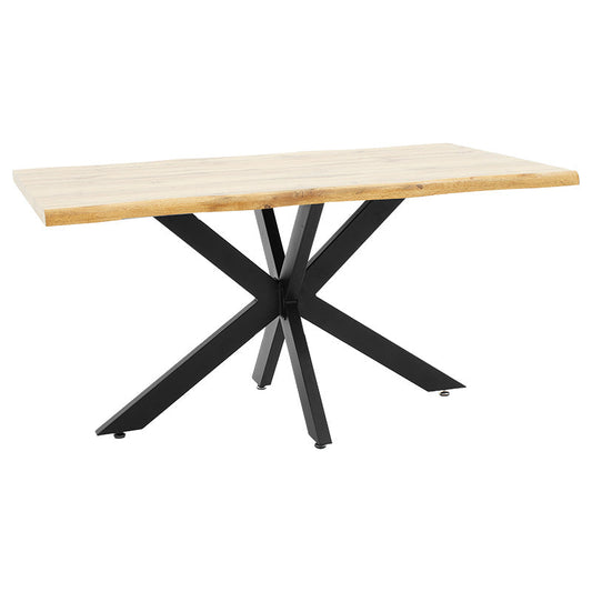 Tραπέζι Gilman pakoworld MDF sonoma-μαύρο 150x90x75εκ - Hippiehome.gr