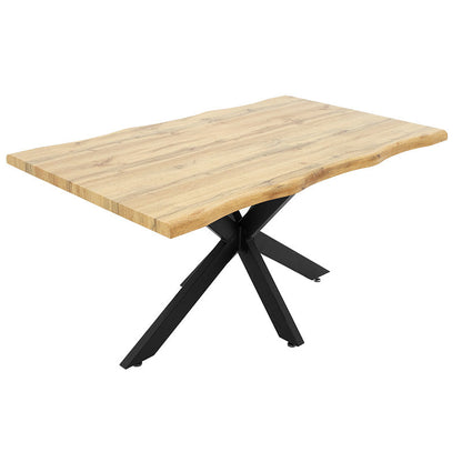 Tραπέζι Gilman pakoworld MDF sonoma-μαύρο 150x90x75εκ - Hippiehome.gr
