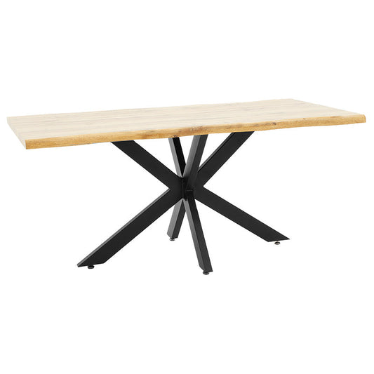 Tραπέζι Gilman pakoworld MDF sonoma-μαύρο 180x90x75εκ - Hippiehome.gr