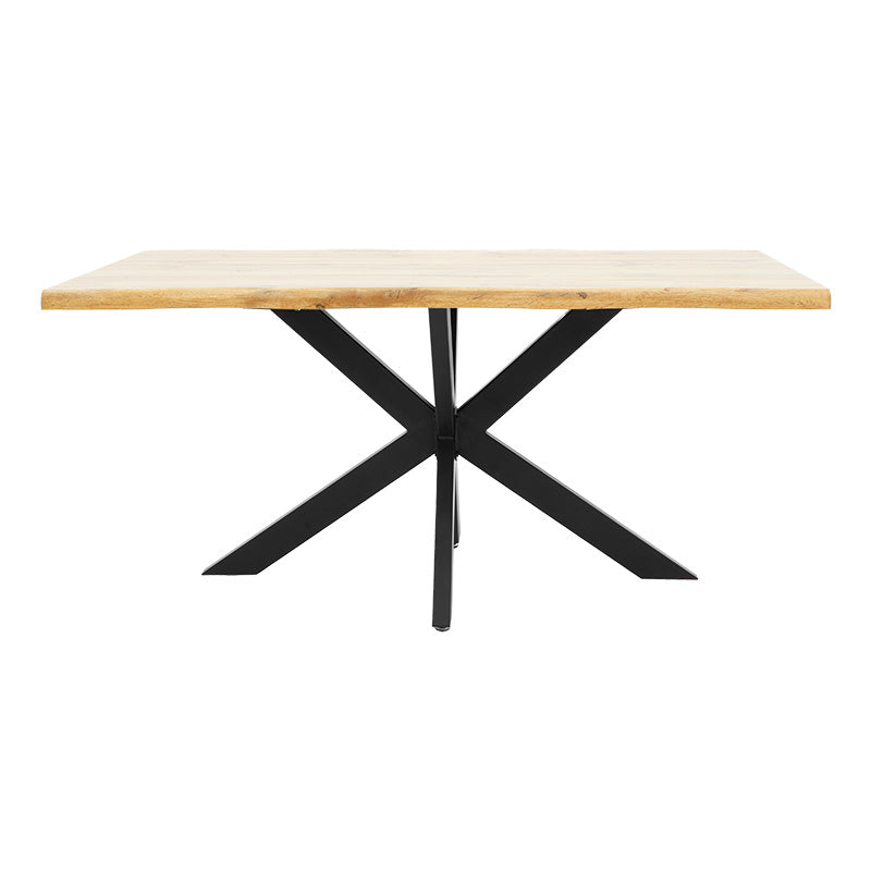 Tραπέζι Gilman pakoworld MDF sonoma-μαύρο 180x90x75εκ - Hippiehome.gr